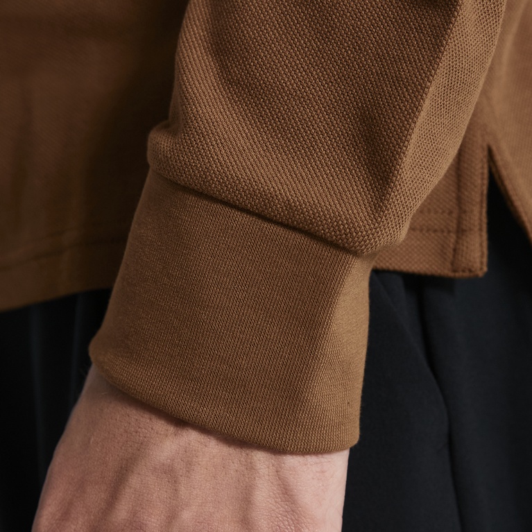 Long sleeve polo shirt "Aiden" Toffee